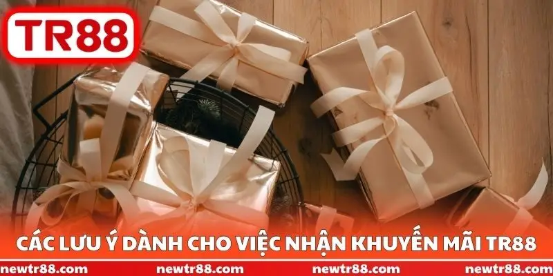 Các lưu ý dành cho việc nhận khuyến mãi TR88